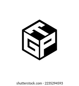 GPT letter logo design in illustration. Vector logo, calligraphy designs for logo, Poster, Invitation, etc.