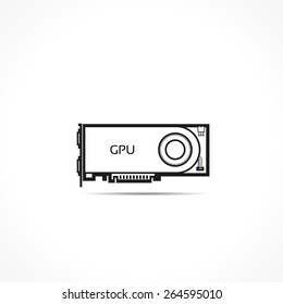 GPU or Computer graphic card icon