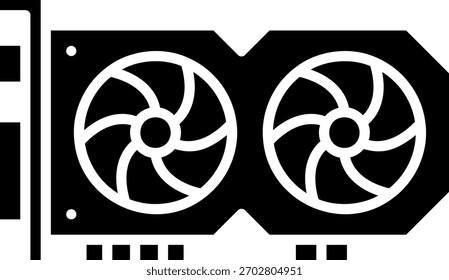Tarjeta gráfica GPU con dos ventiladores