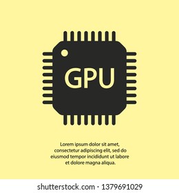 GPU icon. Circuit board icon. 