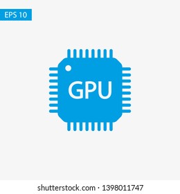 GPU icon. Circuit board icon. 