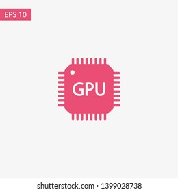 GPU icon. Circuit board icon. 