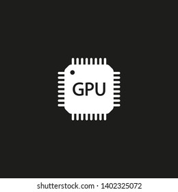 GPU icon. Circuit board icon. 
