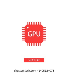 GPU icon. Circuit board icon. 