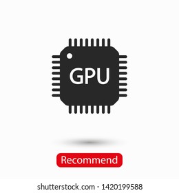 GPU icon. Circuit board icon. 