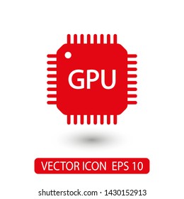 GPU icon. Circuit board icon.