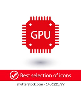 GPU icon. Circuit board icon.
