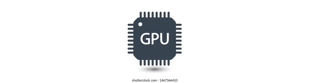 GPU icon. Circuit board icon.