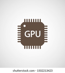 GPU icon. Circuit board icon.