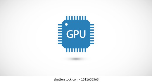 GPU icon. Circuit board icon.