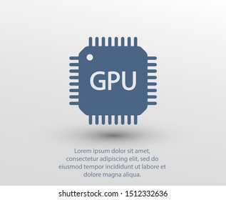 GPU icon. Circuit board icon.