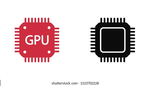 GPU icon. Circuit board icon.
