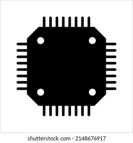 GPU icon. Circuit board icon. simple illustration of graphics card GPU. Personal computer component icon