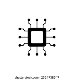 GPU icon. Circuit board icon. simple illustration of graphics card GPU. Personal computer component icon