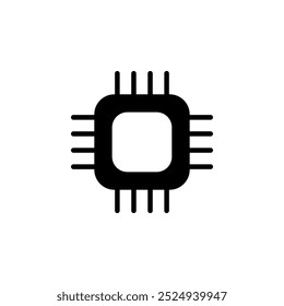 GPU icon. Circuit board icon. simple illustration of graphics card GPU. Personal computer component icon