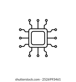 GPU icon. Circuit board icon. simple illustration of graphics card GPU. Personal computer component icon