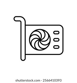 Gpu icon. Computer hardware icon design. vector graphic