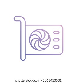 Gpu icon. Computer hardware icon design. vector graphic