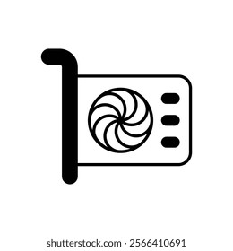 Gpu icon. Computer hardware icon design. vector graphic