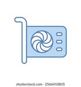 Gpu icon. Computer hardware icon design. vector graphic