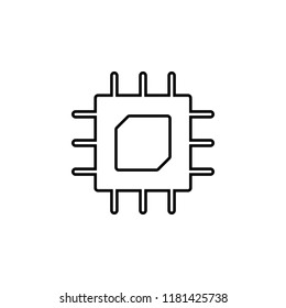 GPU icon. Element of Internet related icon for mobile concept and web apps. Thin line GPU icon can be used for web and mobile