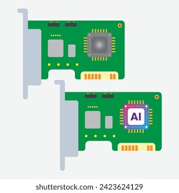 GPU Icon, Modern Vector Illustration Icon Collection
