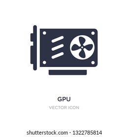 gpu icon on white background. Simple element illustration from Hardware concept. gpu sign icon symbol design.