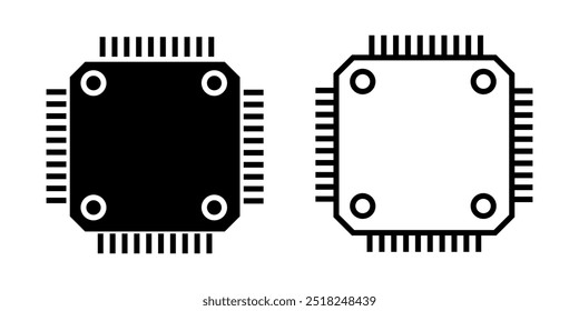 Icono de GPU sobre fondo blanco