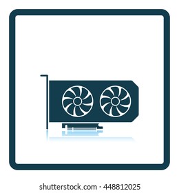 GPU icon. Shadow reflection design. Vector illustration.