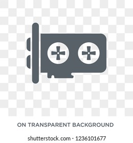 Gpu icon. Trendy flat vector Gpu icon on transparent background from hardware collection. 