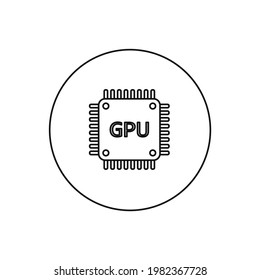 GPU icon. Vector illustration for graphic design, Web, UI, app.