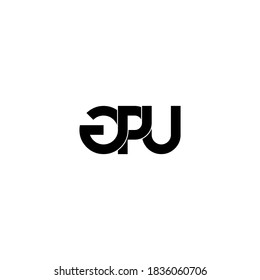 gpu letter original monogram logo design