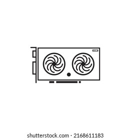 GPU or Video Graphic Card Icon vector illustration