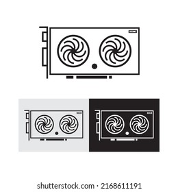 GPU or Video Graphic Card Icon vector illustration