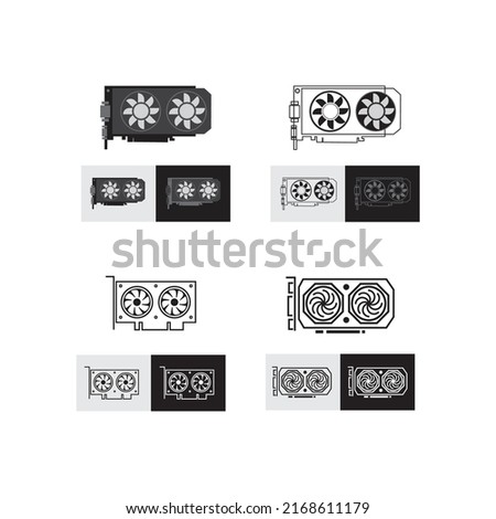 GPU or Video Graphic Card Icon vector illustration