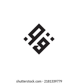Logo de concepto geométrico abstracto GQ en diseño profesional de alta calidad que será mejor para el estilo de la calle