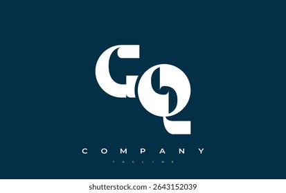 GQ Abstract Geometric Logo Design. Modern and elegant logo design with simplistic typography elements, showcasing branding excellence.