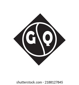  GQ creative circle letter logo concept. GQ letter design.
