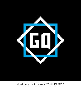  GQ creative circle letter logo concept. GQ letter design.
