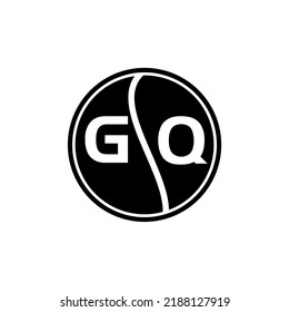  El concepto del logo de la letra de círculo creativa de GQ. Diseño de letras GQ.
