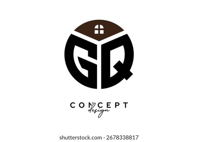 GQ Creative Real Estate Monogram Logo Concept Design in Circle Shape