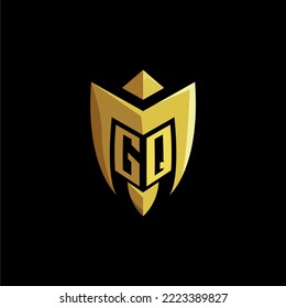 GQ initial letters monogram logo for gaming