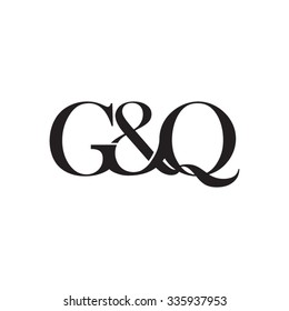 G&Q Initial logo. Ampersand monogram logo
