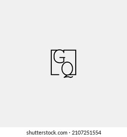 GQ initial logo in line concept in high quality professional design that will be best for companies