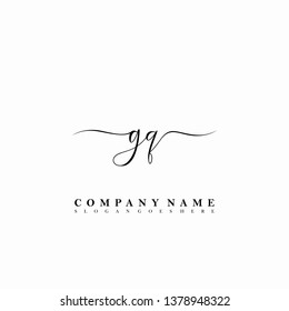 GQ Initial luxury handwriting logo vector