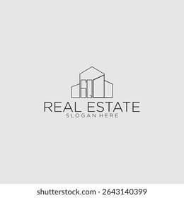 GQ initial monogram logo for real estate with luxury building style