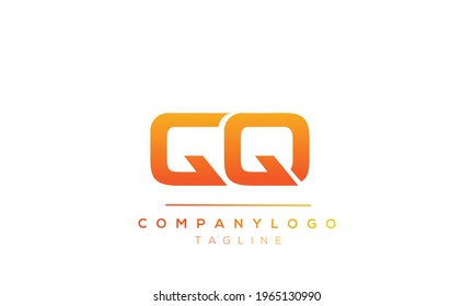 GQ initials monogram letter text alphabet logo design	