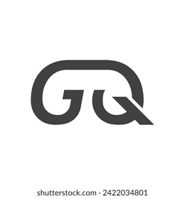 plantilla de diseño de icono de vectores de logotipo de letras GQ