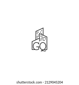 GQ line concept logo in high quality professional design that will be best for companies related to real estate