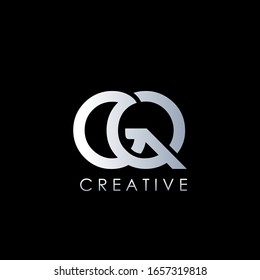 GQ Logo letter. Vector Graphic Branding Initial Letter Element.
